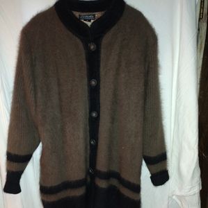 Venesha High Quality Angora Button Down Cardigan Sweater Jacket Size small